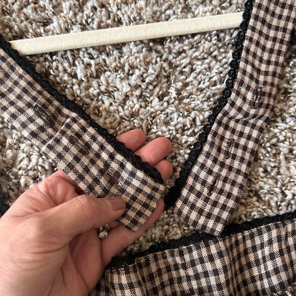 Reformation Black and Brown Checkered Midi Dress - Picture 5 of 9